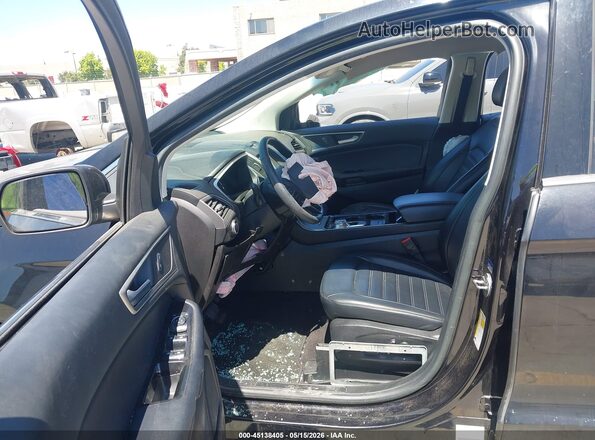 2FMPK3J98KBB13523 2019 FORD EDGE Черный Вид салона спереди