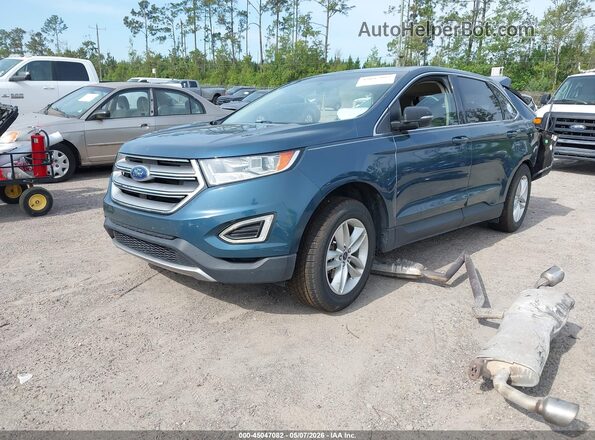 2FMPK3J99GBC04517 2016 FORD EDGE Blue Передня ліва чверть