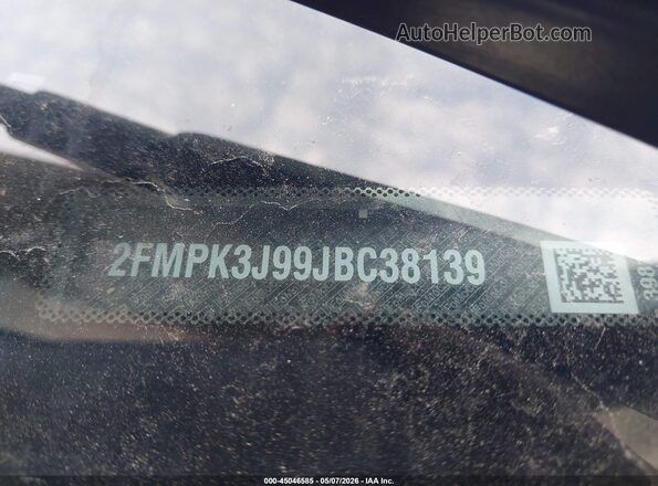 2FMPK3J99JBC38139 2018 FORD EDGE Silver Vista del compartimento del motor