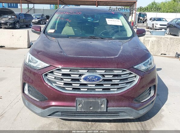 2FMPK3J99KBB48992 2019 FORD EDGE Burgundy Instrument cluster view