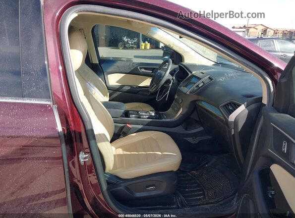 2FMPK3J99KBB48992 2019 FORD EDGE Burgundy Front interior view