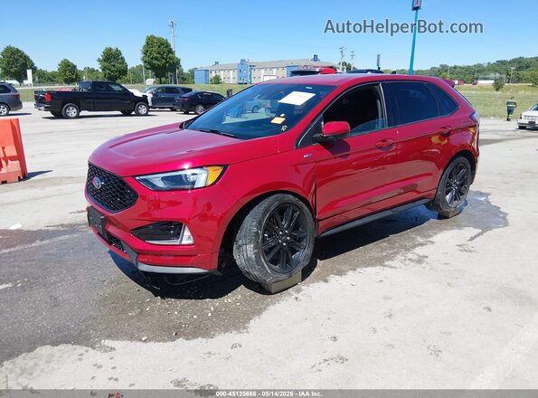 2FMPK3J9XMBA00109 2021 FORD EDGE Red Առջևի ձախ երեք քառորդ տեսարան