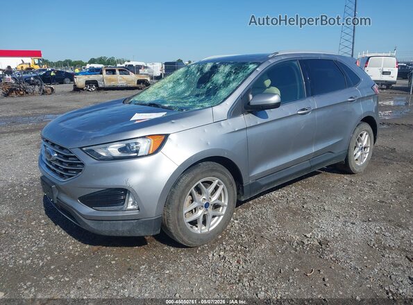 2FMPK3J9XMBA16875 2021 FORD EDGE Silver წინა მარცხენა ხედი სამი მეოთხედიდან