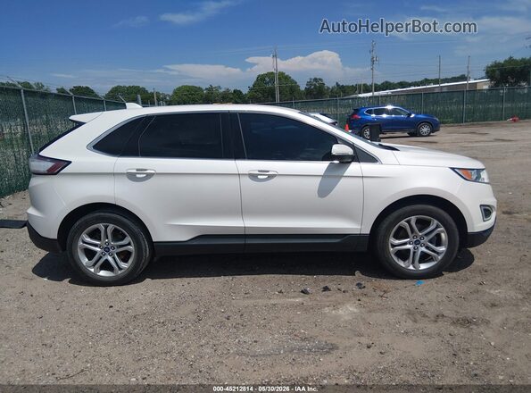 2FMPK3K90JBB07924 2018 FORD EDGE Белый Вид задней части салона