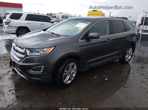 2FMPK3K90JBB45217 2018 FORD EDGE Gray Front left