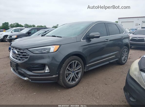 2FMPK3K91KBC35994 2019 FORD EDGE Gray Vista tres cuartos delantera izquierda