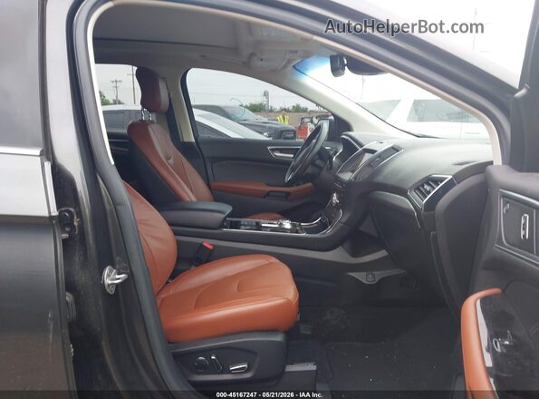 2FMPK3K91KBC35994 2019 FORD EDGE Gray Vista interior delantera