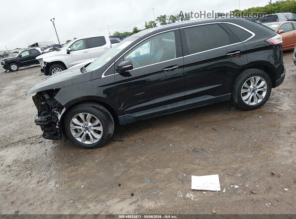 2FMPK3K91LBB12374 2020 FORD EDGE Черный Передняя левая четверть