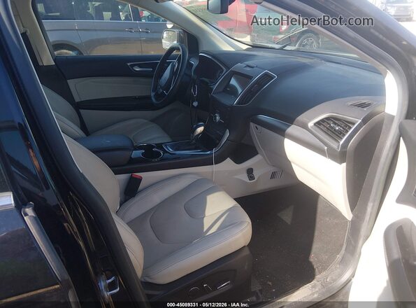 2FMPK3K92HBB12603 2017 FORD EDGE Black Widok wnętrza z przodu