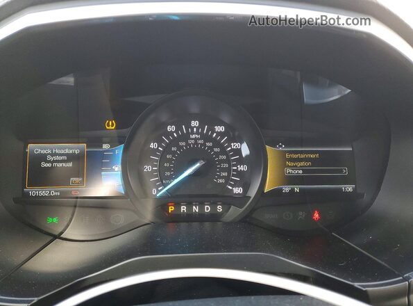 2FMPK3K92LBA56056 2020 FORD EDGE Серый Вид щитка приборов