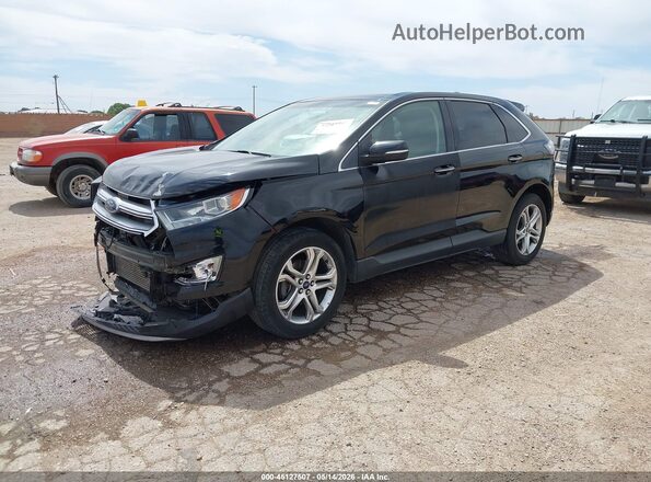 2FMPK3K94HBB17365 2017 FORD EDGE Black Առջևի ձախ երեք քառորդ տեսարան