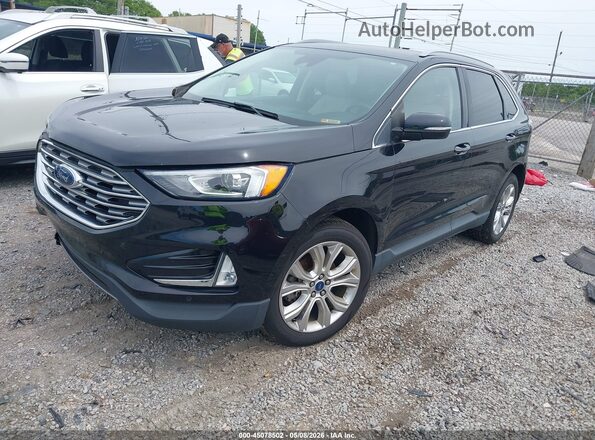 2FMPK3K95LBA16523 2020 FORD EDGE Black წინა მარცხენა ხედი სამი მეოთხედიდან