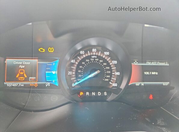 2FMPK3K96KBB89272 2019 FORD EDGE Черный Вид щитка приборов