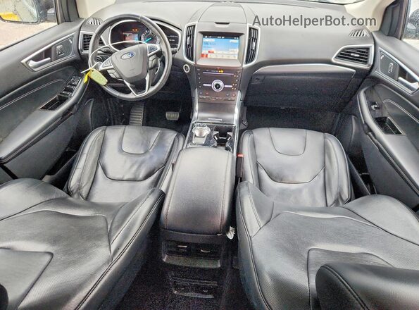 2FMPK3K96KBB89272 2019 FORD EDGE Черный Вид панели приборов