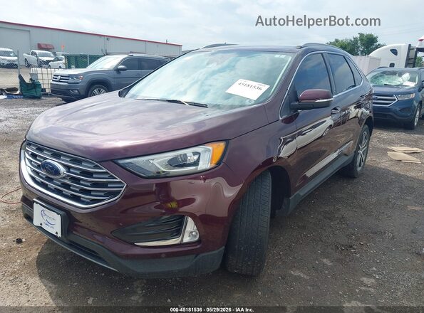 2FMPK3K97LBB53835 2020 FORD EDGE Maroon Առջևի ձախ երեք քառորդ տեսարան