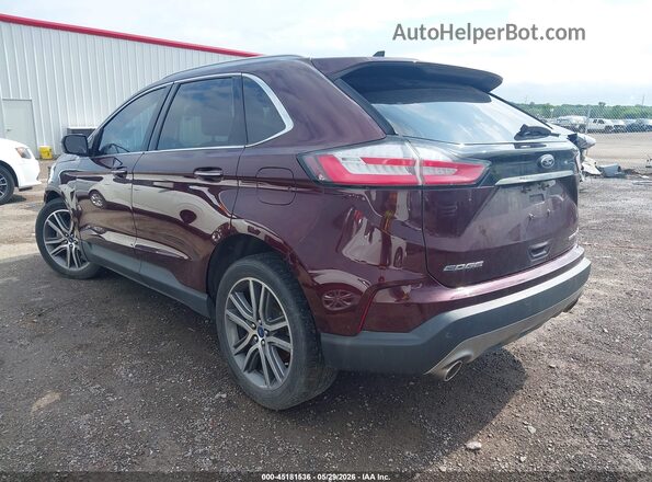 2FMPK3K97LBB53835 2020 FORD EDGE Maroon Հետևի ձախ