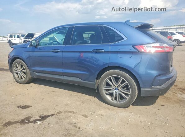 2FMPK3K98KBC16343 2019 FORD EDGE Blue Trasero izquierdo