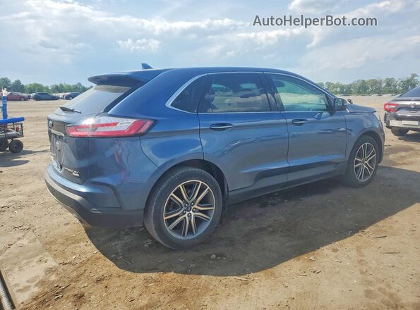 2FMPK3K98KBC16343 2019 FORD EDGE Blue Trasero derecho