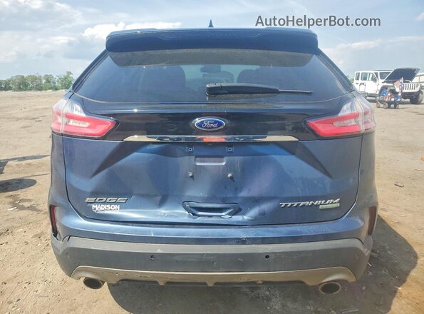 2FMPK3K98KBC16343 2019 FORD EDGE Blue Vista trasera