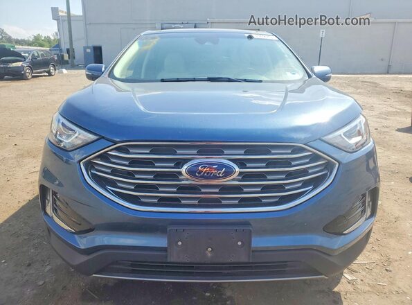 2FMPK3K98KBC16343 2019 FORD EDGE Blue Vista frontal