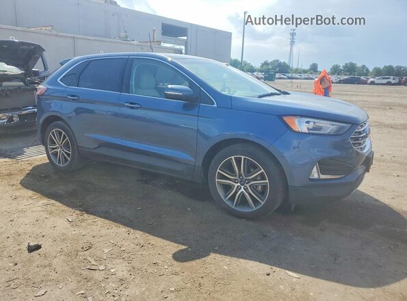 2FMPK3K98KBC16343 2019 FORD EDGE Blue Delantero derecho