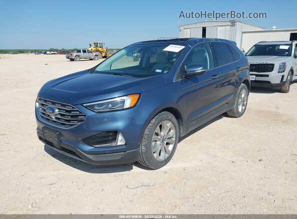 2FMPK3K99KBC01026 2019 FORD EDGE Blue Przód lewy