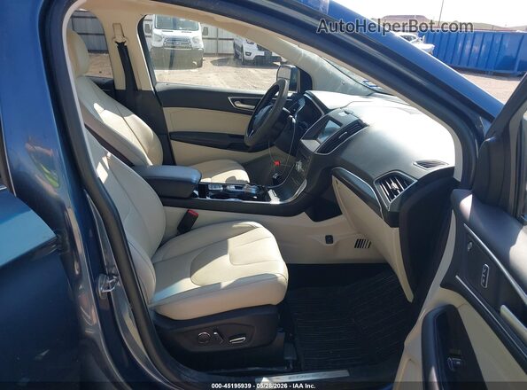 2FMPK3K99KBC01026 2019 FORD EDGE Blue Widok wnętrza z przodu