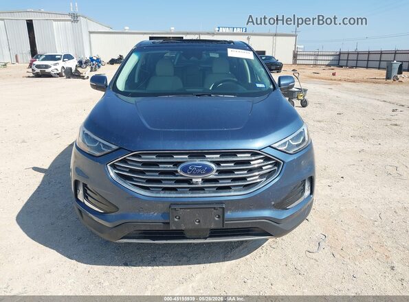 2FMPK3K99KBC01026 2019 FORD EDGE Blue Widok zestawu wskaźników