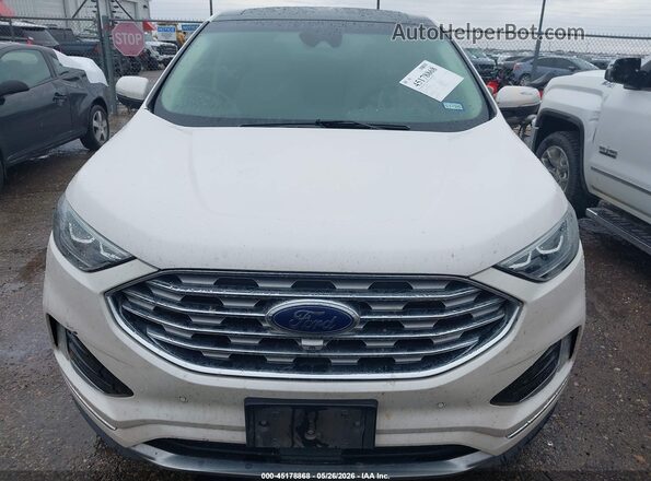 2FMPK3K9XKBB69168 2019 FORD EDGE White Instrument cluster view