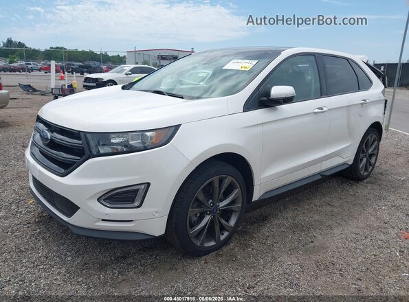 2FMPK4AP0JBB36202 2018 FORD EDGE White წინა მარცხენა ხედი სამი მეოთხედიდან