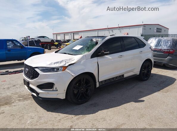 2FMPK4AP0KBC20778 2019 FORD EDGE White Передня ліва чверть