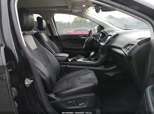 2FMPK4AP1GBB73350 2016 FORD EDGE Black Widok wnętrza z przodu