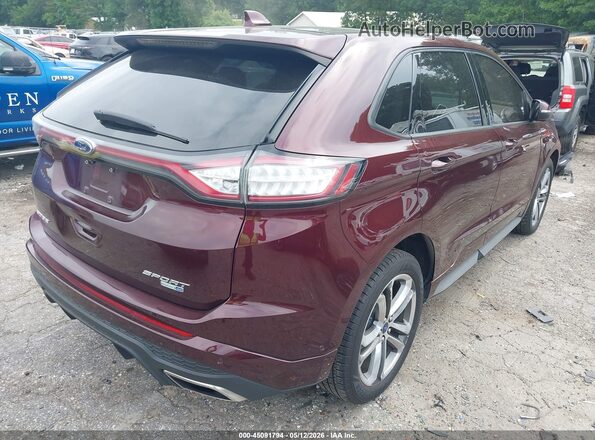2FMPK4AP4HBB40845 2017 FORD EDGE Maroon უკანა მარჯვენა
