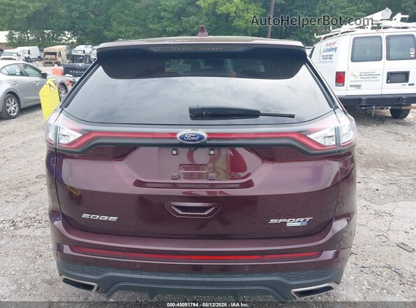 2FMPK4AP4HBB40845 2017 FORD EDGE Maroon 