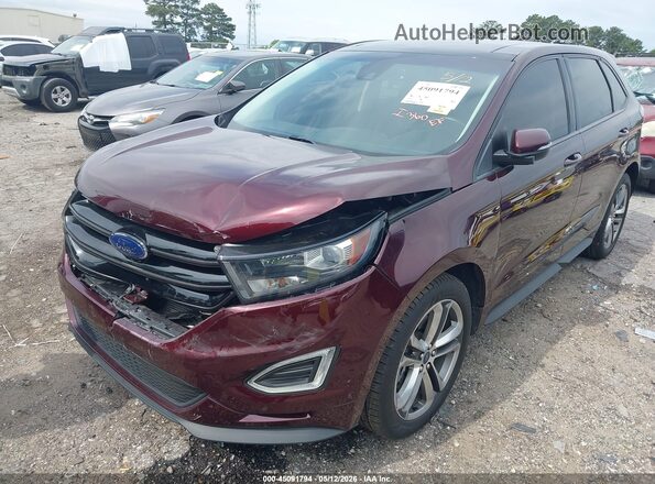 2FMPK4AP4HBB40845 2017 FORD EDGE Maroon 