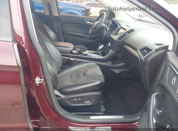 2FMPK4AP4HBB40845 2017 FORD EDGE Maroon წინა სალონის ხედი