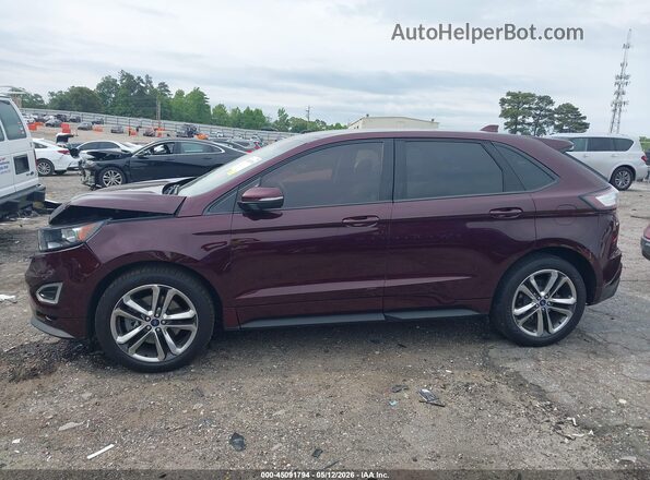 2FMPK4AP4HBB40845 2017 FORD EDGE Maroon სალონის 360-გრადუსიანი ხედი