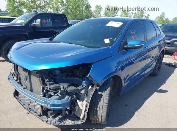 2FMPK4AP4KBB26984 2019 FORD EDGE Blue Vista tres cuartos delantera izquierda