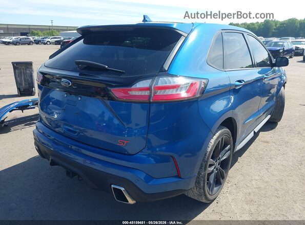 2FMPK4AP4KBB26984 2019 FORD EDGE Blue Trasero derecho