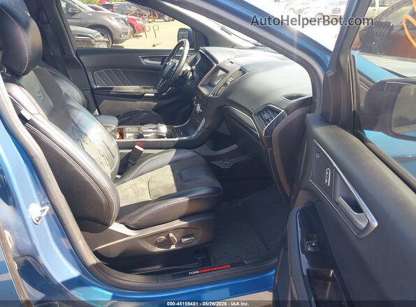 2FMPK4AP4KBB26984 2019 FORD EDGE Blue Vista interior delantera