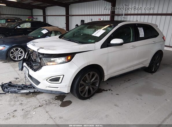 2FMPK4AP5GBC03871 2016 FORD EDGE White Vista tres cuartos delantera izquierda