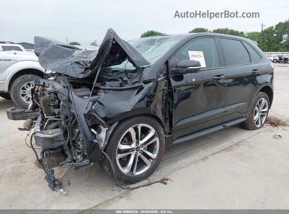 2FMPK4AP5JBC62555 2018 FORD EDGE Black Առջևի ձախ երեք քառորդ տեսարան