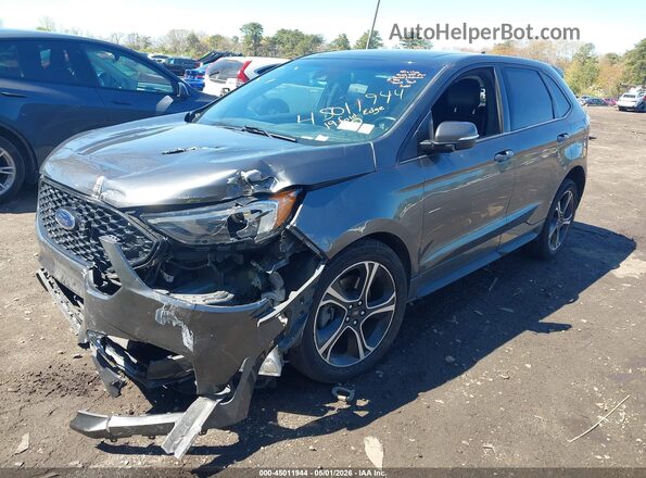 2FMPK4AP6KBC49959 2019 FORD EDGE Gray Առջևի ձախ երեք քառորդ տեսարան