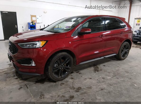 2FMPK4AP9KBC58901 2019 FORD EDGE Red Vista tres cuartos delantera izquierda