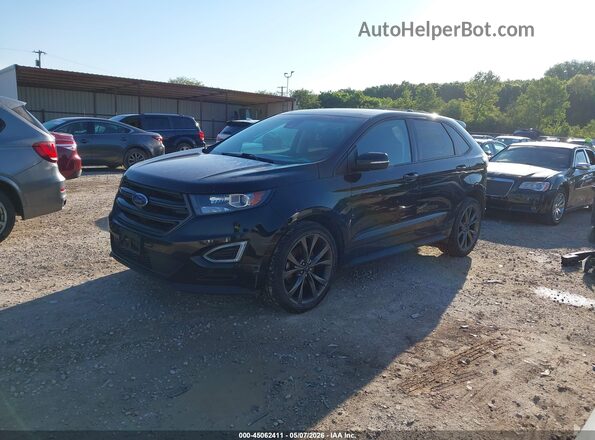 2FMPK4APXGBC09973 2016 FORD EDGE Black წინა მარცხენა ხედი სამი მეოთხედიდან