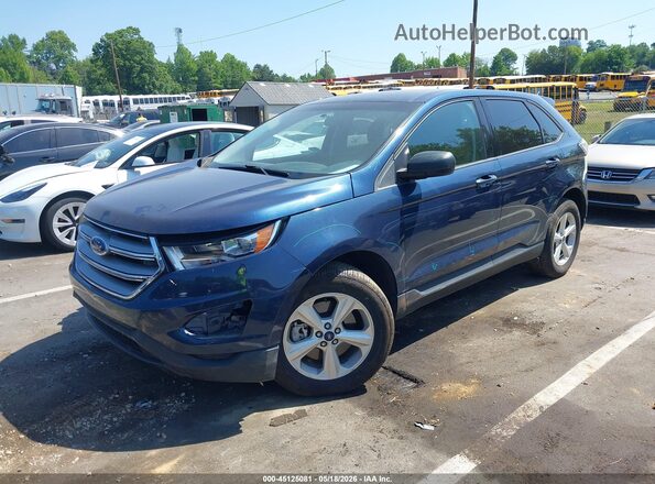2FMPK4G95HBC48366 2017 FORD EDGE Blue Առջևի ձախ երեք քառորդ տեսարան