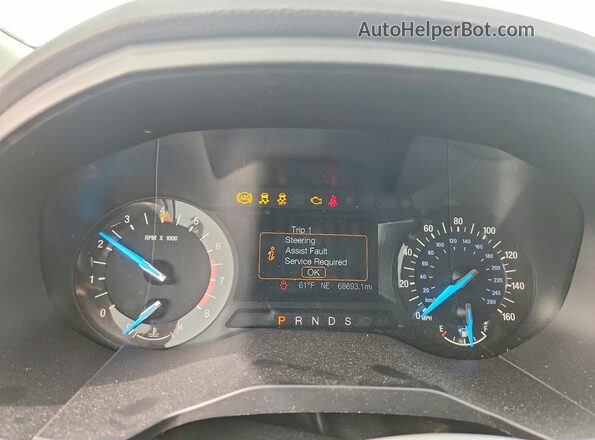 2FMPK4G96HBB71782 2017 FORD EDGE White ხელსაწყოთა პანელის ხედი