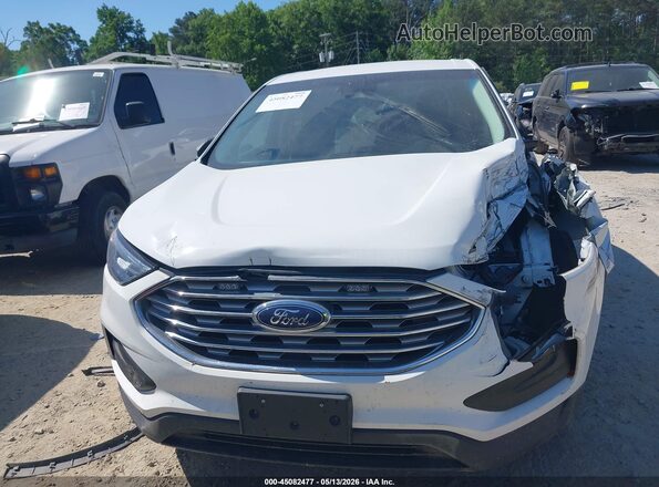 2FMPK4G97KBB73287 2019 FORD EDGE White Vista del cuadro de instrumentos