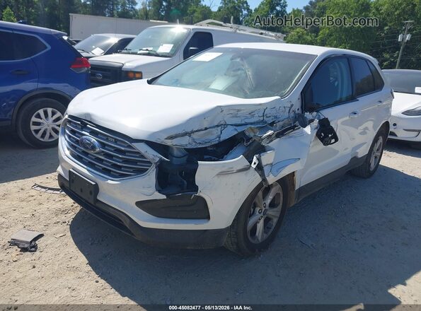 2FMPK4G97KBB73287 2019 FORD EDGE White Vista tres cuartos delantera izquierda