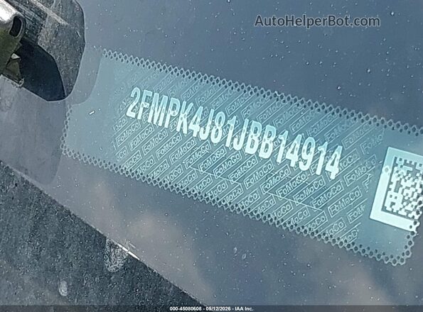 2FMPK4J81JBB14914 2018 FORD EDGE Gray Widok komory silnika